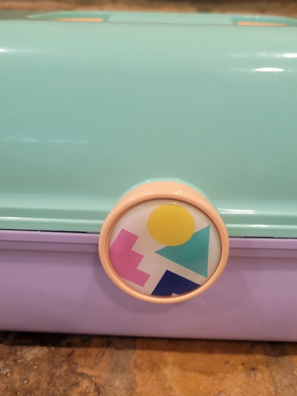 Vintage Caboodles Mint Green and Lavender Makeup Organizer